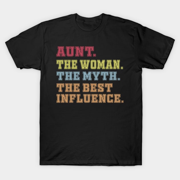 Aunt The Woman The Myth The Best Influence T-Shirt by Work Memes